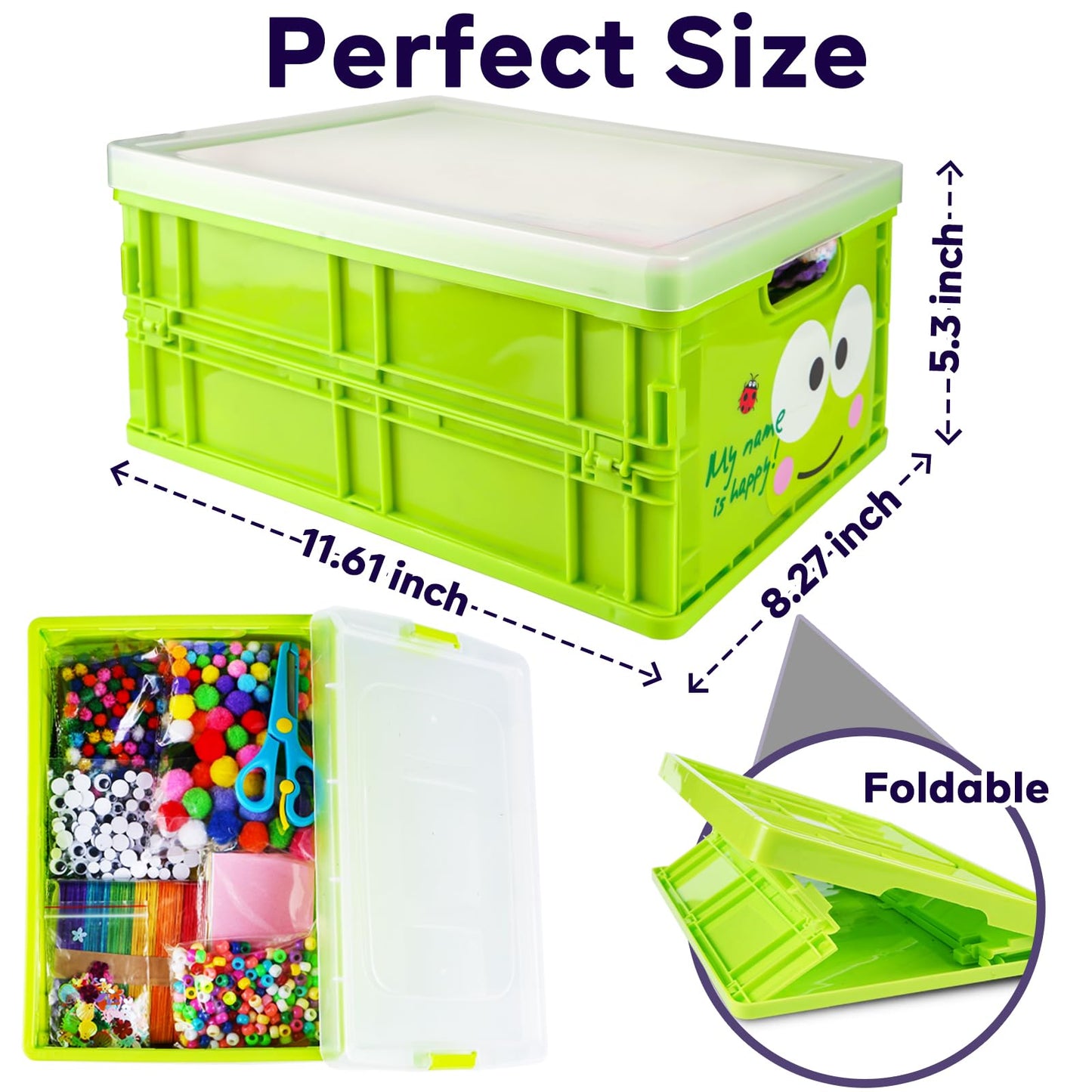FUNZBO Arts and Crafts Supplies for Kids - Kids Crafts for Kids Ages 4-8 with Construction Paper, Pom Poms, Googly Eyes & Pony B