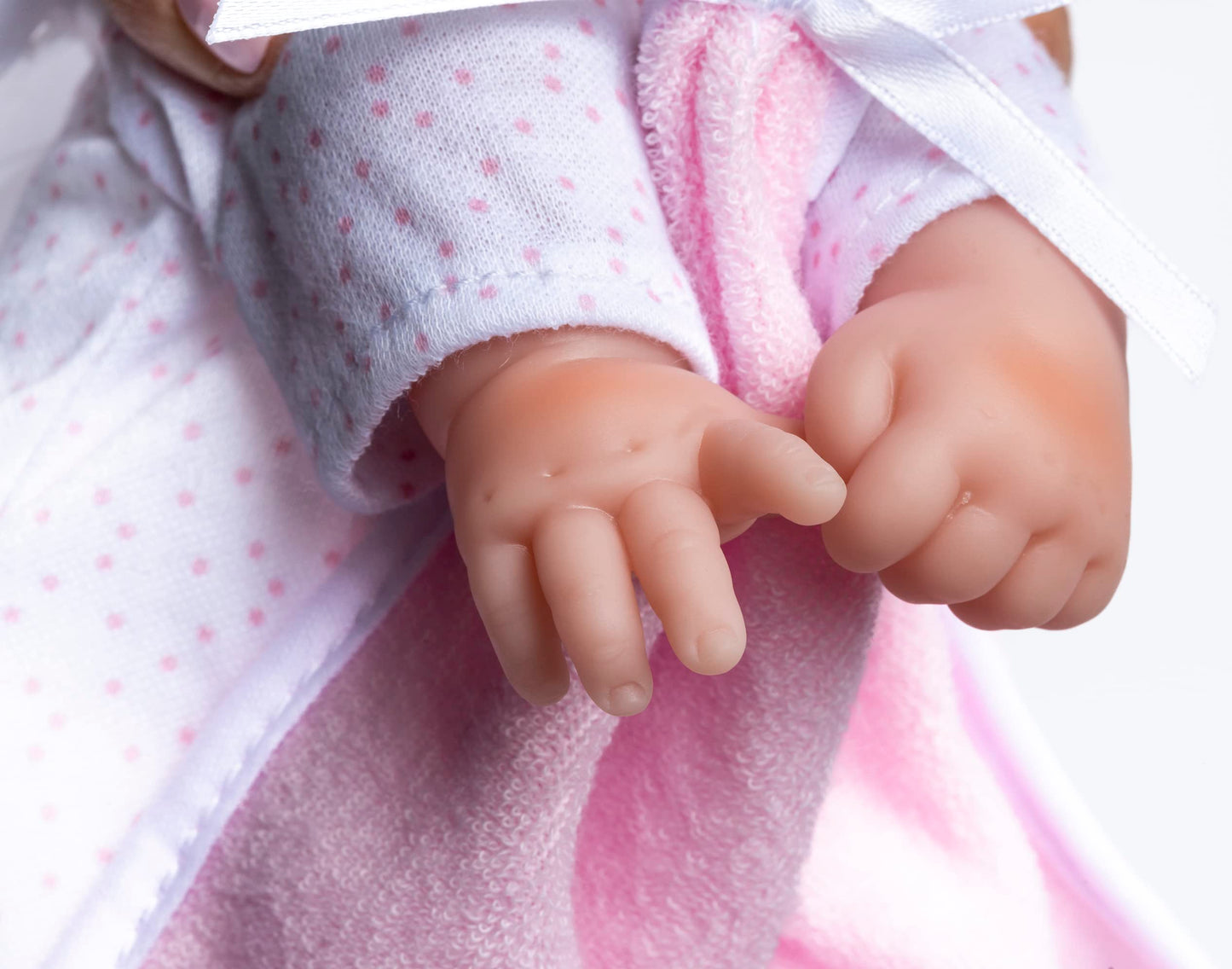 JC Toys La Baby 11" Soft Body Baby Doll - Caucasian, Vinyl, Washable, White & Pink Outfit with Hat, Pacifier & Blanket for Ages 12 Months+