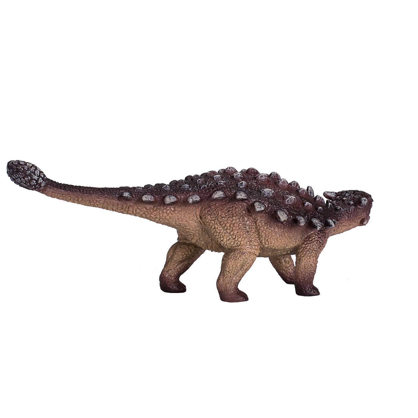 Mojo Ankylosaurus Realistic Dinosaur Hand Painted Toy Figurine, Brown