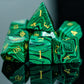UDIXI Malachite Stone Dice Set D&D 7PCS Gemstone Dice Polyhedral DND Dice with Gift Case for Dungeons and Dragons Role Playing G