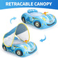 Swimbobo Toddler Pool Float - Inflatable Car with Adjustable Sun Canopy, Safety Seat, for Kids 1-4 Years Old, Blue Sports Car