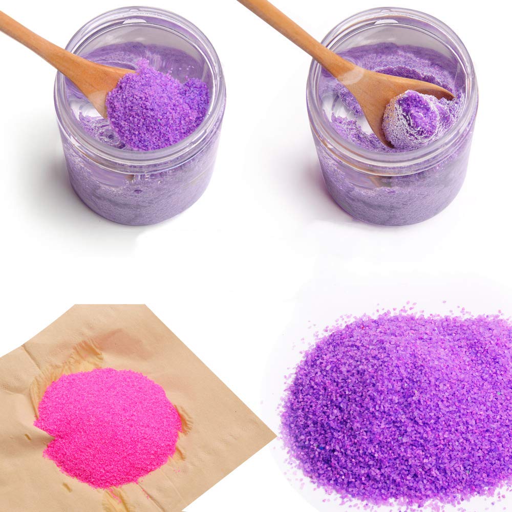 JULAN 6 Pack Magic Sand - Space Sand Hydrophobic Sand Play Sand Colored Sand Toys for Kids & Adults-6 Colors