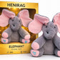 HENIRAG Elephant Soft Toy with Moving Ears and Music Button, Peekaboo Plush Toy for Babies PeekaBoo Toddlers and Kids Musical 