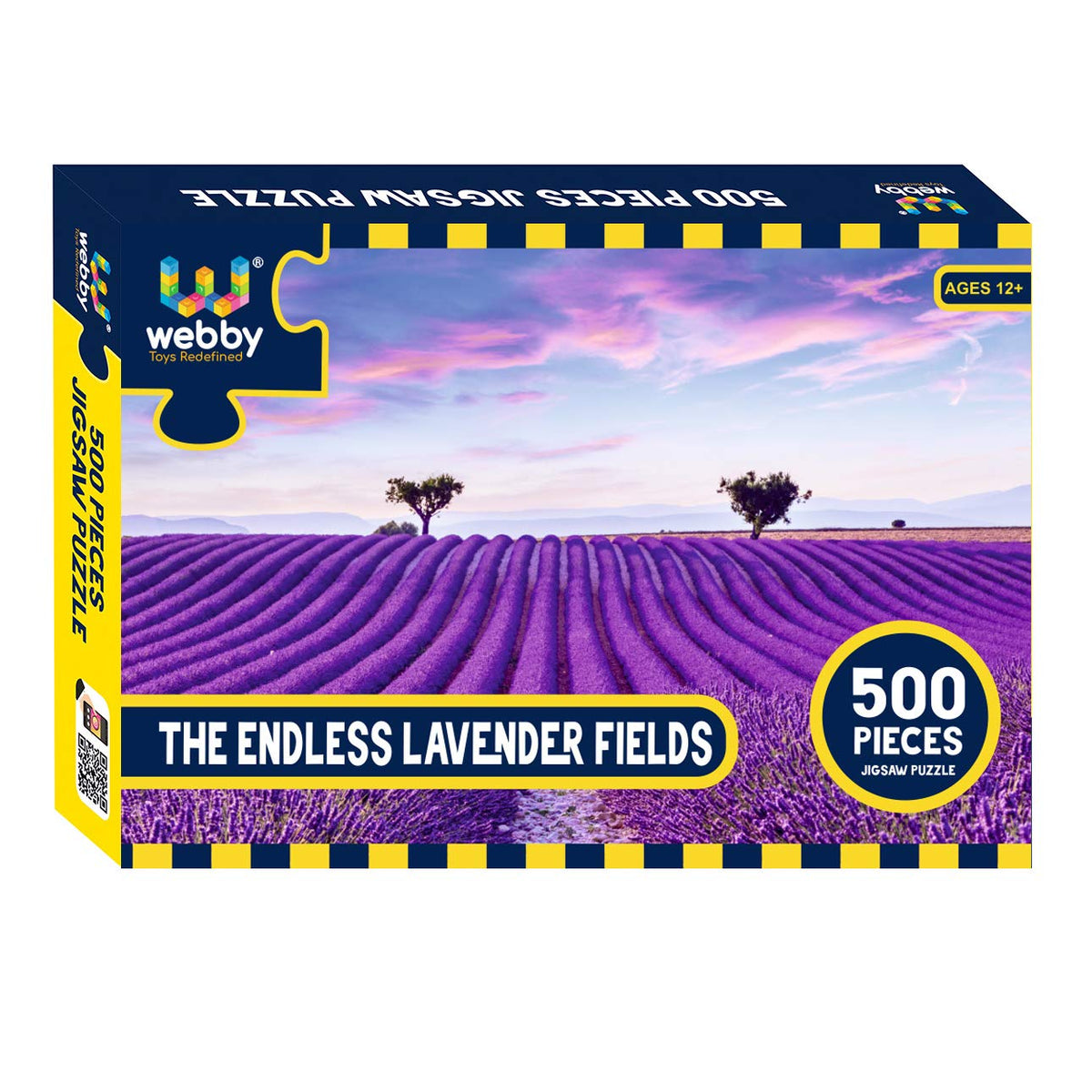 Webby The Endless Lavender Fields Jigsaw Puzzle, 500 Pieces