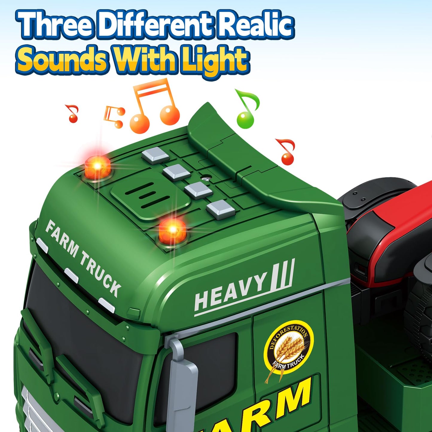 Springflower Toddler Boy Truck Toys, 25'' Large Farm Vehicles With Tractors, 3 In 1 Farm Truck Boy Toy, Christmas & Birthday Gif