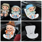 Doll car seat Compatible with Labubu, Vent Clip for 10-17cm Blind Box Toys, Secure Doll Seat with Adjustable Safety Strap & Airf