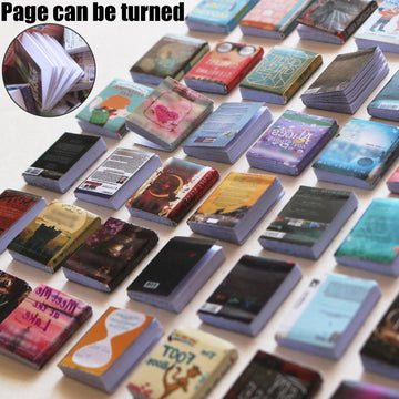 200pcs Miniature Books for Anxiety Bookshelf Dollhouse Accessories Decor,DIY Crafting Accessories Mini Miniatures Books for Boys