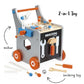 Janod Brico'kids Magnetic DIY Trolley - Walker with 26 Accessories - Ages 18+ Months - J06478