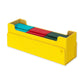 Vault X Exo-Tec Card Box 450+ Storage With Detachable Magnetic Lid, Dividers & Foam Fillers To Organize Deck Boxes, Toploaders, Tcg/Ccg & Sports Cards (Yellow)