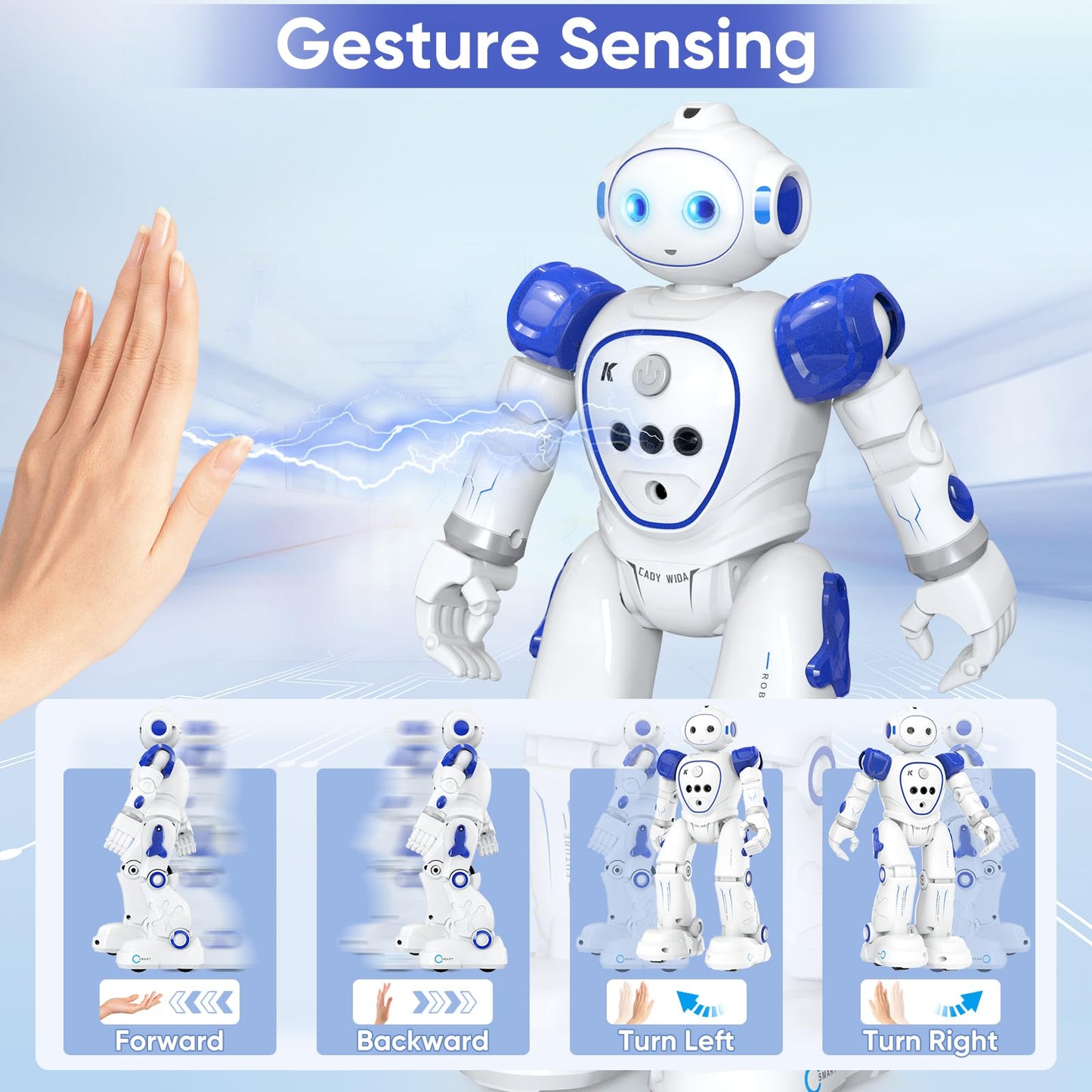 Tsjliki Rc Robot Toys For Kids: Gesture-Sensing Smart Programmable Robot, Usb Charging, Remote Control Robot Toys For 8+ Year Ol