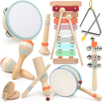 Toddler Musical Instruments,Baby Musical Toys For 1 Year Old Girl/Boy Gifts Preschool Learning,Baby Montessori Wooden Musical To