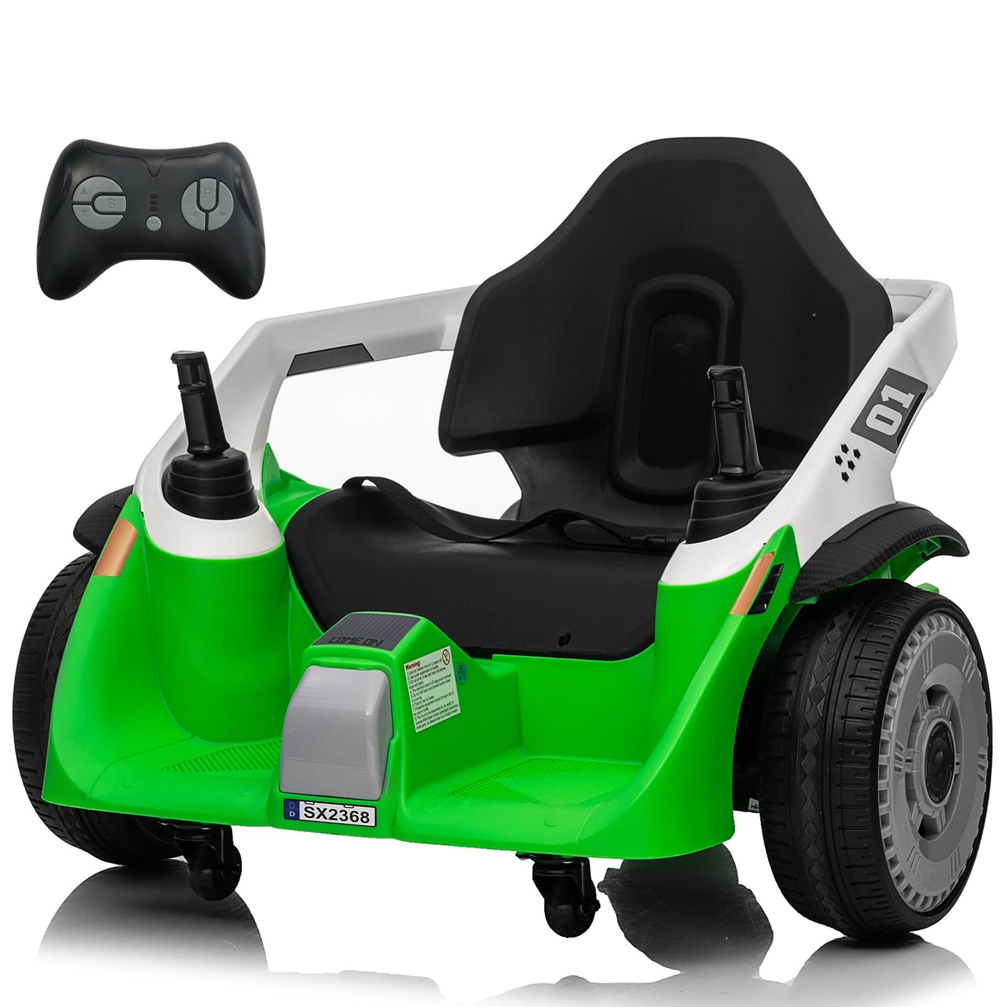 Bumper Car, Joyracer 24V Electric Ride On Bumping Car Toy W/Parent Remote Control, 3 Speeds, Bluetooth Music, 360 Degree Spin Ri