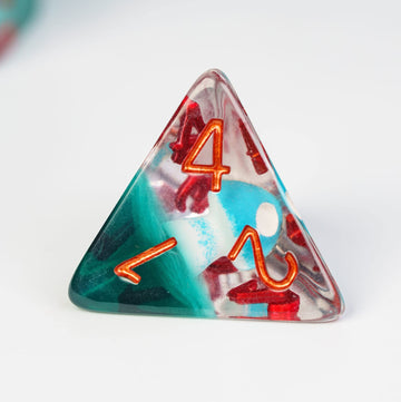 UDIXI 7PCS DND Dice Set, Polyhedral Dice Set D&D Filled with Blue Mushroom, for Dungeons and Dragons Role Playing Games Tabletop