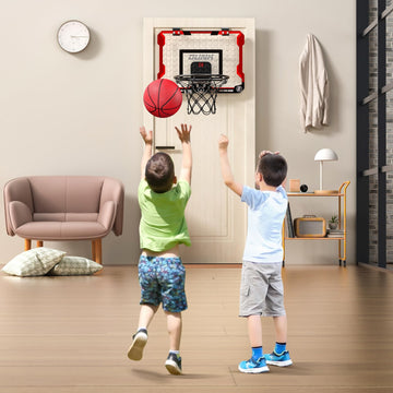 Temi Basketball Hoop Indoor, Mini Basketball Hoop With 4 Balls & Electronic Scoreboard, Over The Door Basketball Hoop, Basketball Toys For Boys Girls Age 5 6 7 8 9 10 11 12 - Kids & Teens Gift Ideas