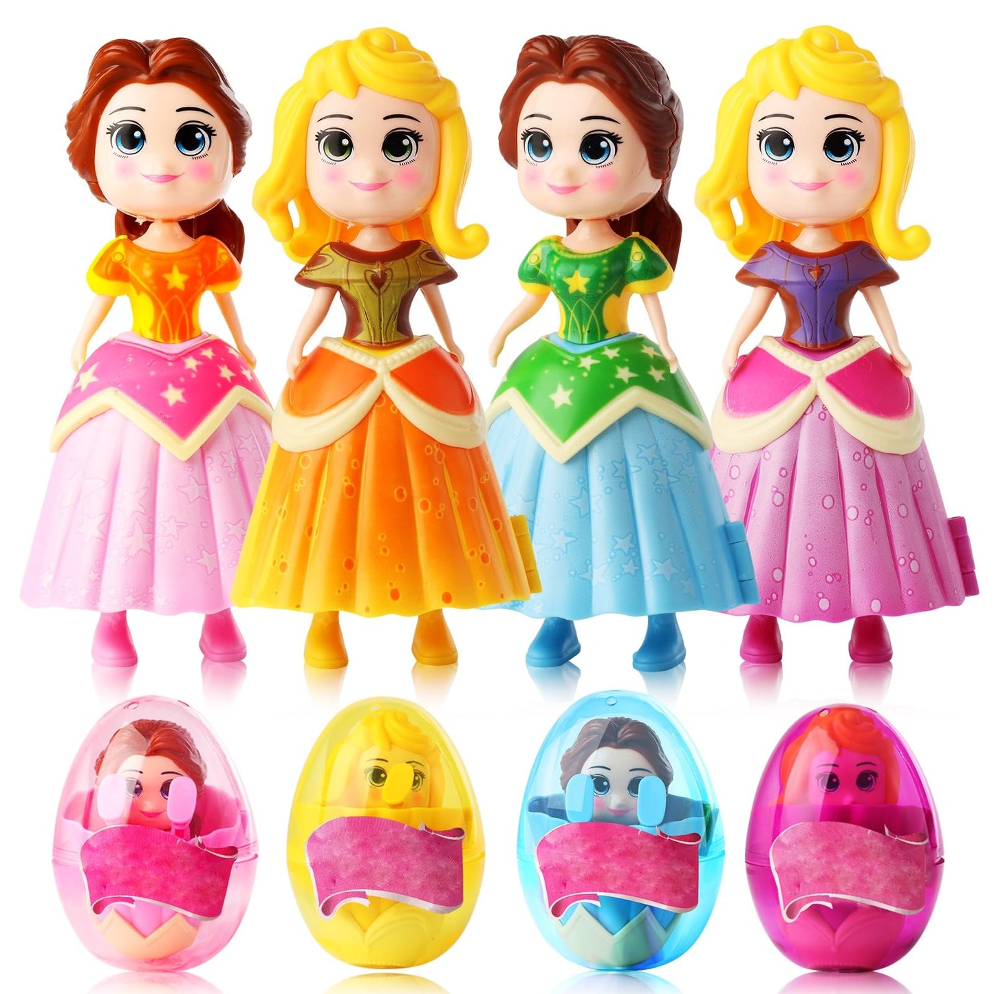 xutengy 4 Pack Christmas Stocking Stuffers Gifts Jumbo Princess Eggs