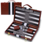 Backgn Sets for mature-themeds 15 Inch Backgn Brown Sets Classic Board Game with enhanced Leather Case  Portable Travels Strategy Backgn Game Set for mature-themeds  Kids (Brown)