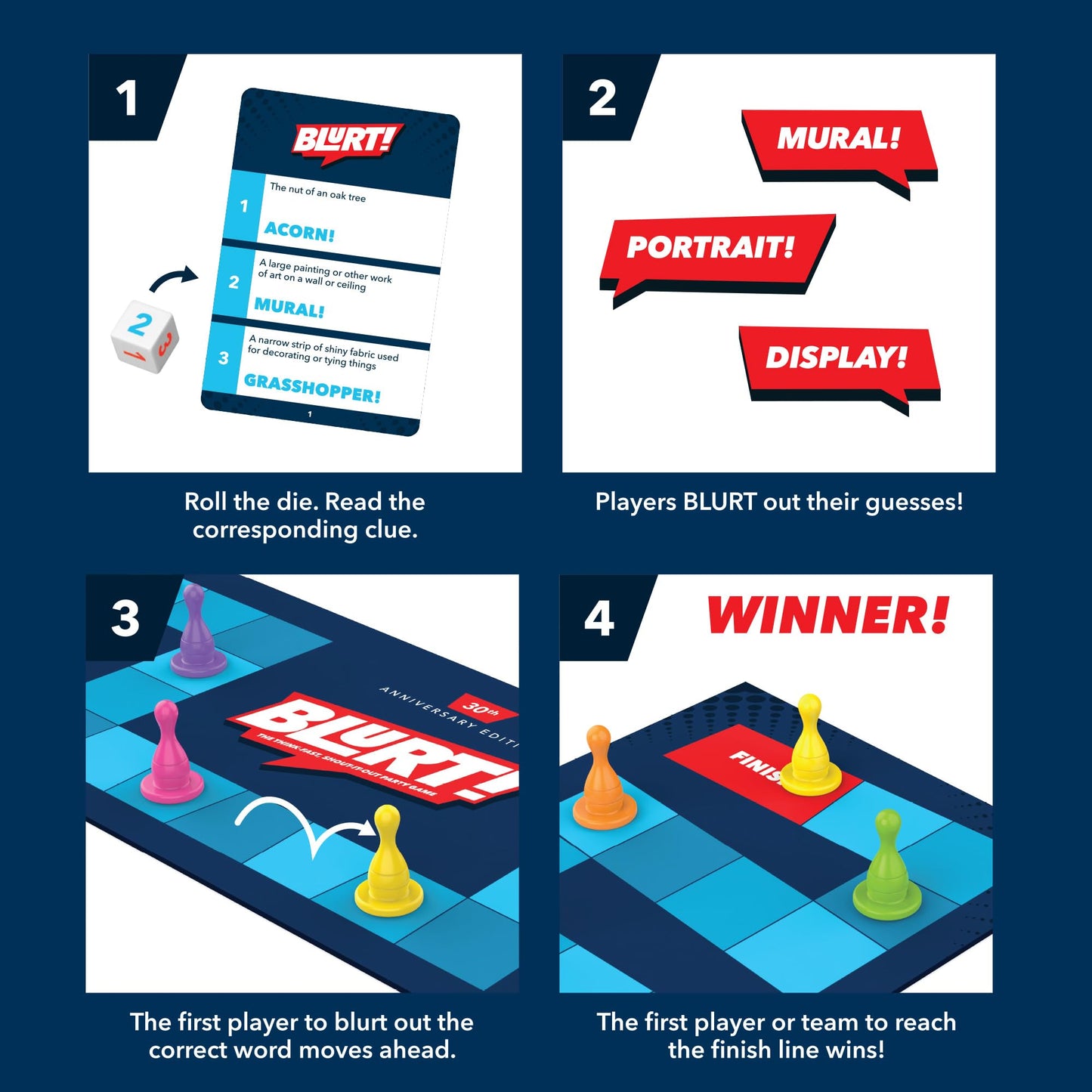 Educational Insights Blurt! The Think-Fast  Shout-It Party Game - Board Games for mature-themed and Kids Ages 7+  Perfect for Kids and Family Game Night
