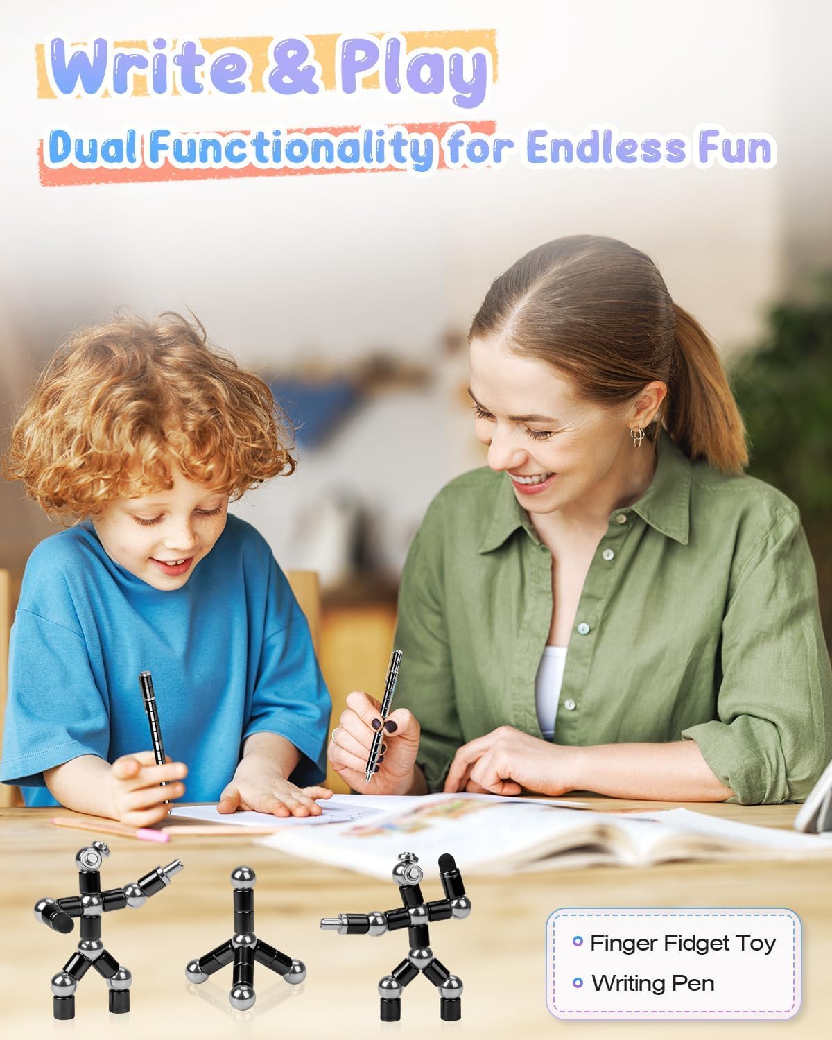 Stocking Stuffers For Teen Boys Girls Magnetic Fidget Pen: Gifts For Kids Men Husband Adults Magnetic Pens Toys Cool Gadgets Tee