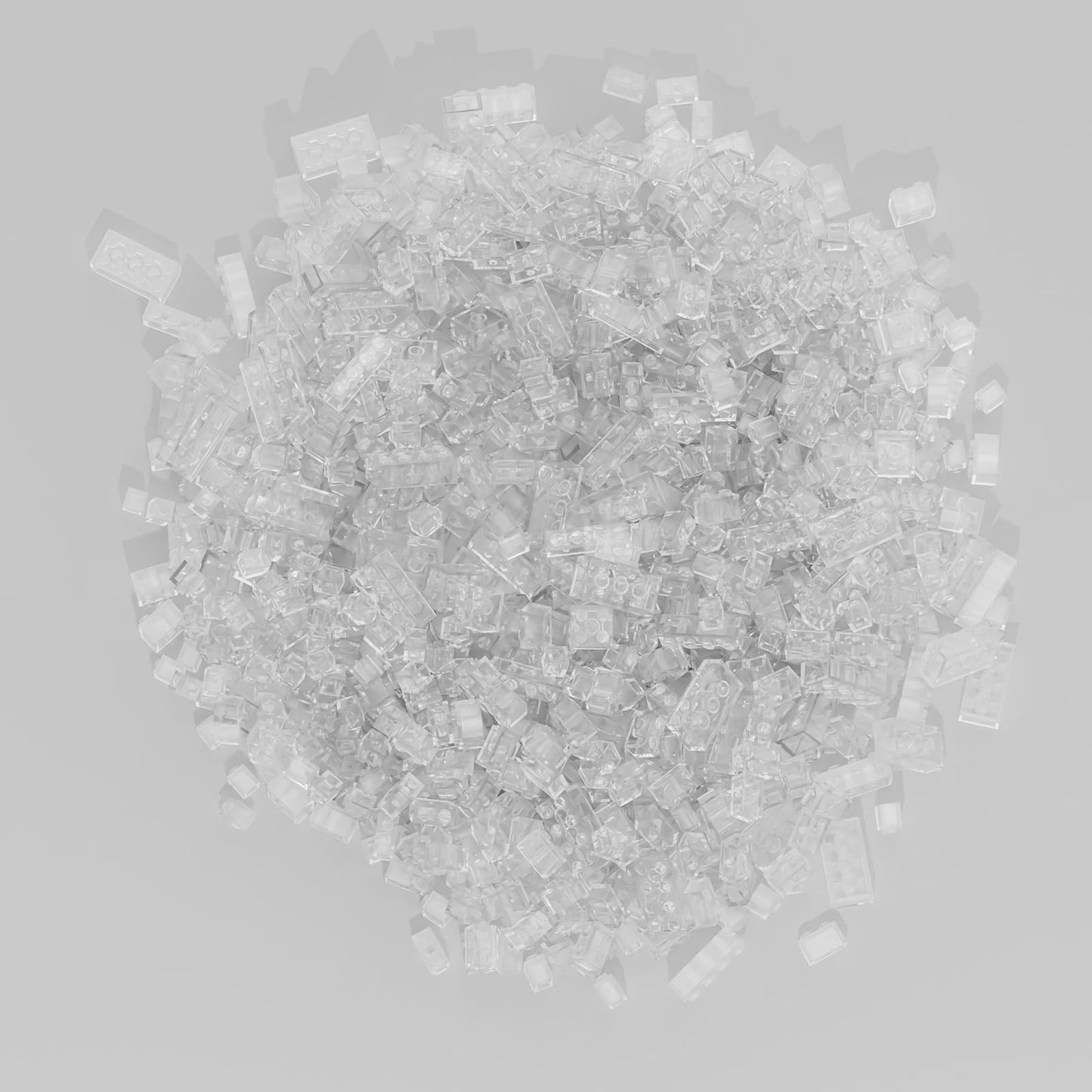 Webrick 300 Pcs Classic Building Bricks, Fully Transparent Bulk Bricks,Compatible With Major Brands Parts And Pieces, Creative B