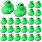 Leyndo 24 Pcs Alien Birthday Party Decoration Favors Alien Rubber Duck Bulk for Bathtub Floating Pool Squeaky Green Duck for Gifts Party Supplies