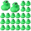 Leyndo 24 Pcs Alien Birthday Party Decoration Favors Alien Rubber Duck Bulk for Bathtub Floating Pool Squeaky Green Duck for Gifts Party Supplies