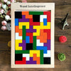 JabaS Wooden Tetris Puzzle Brain Teaser Toy Colorful Jigsaw Game Montessori Intelligence Educational Gift For Baby- Toddlers, K