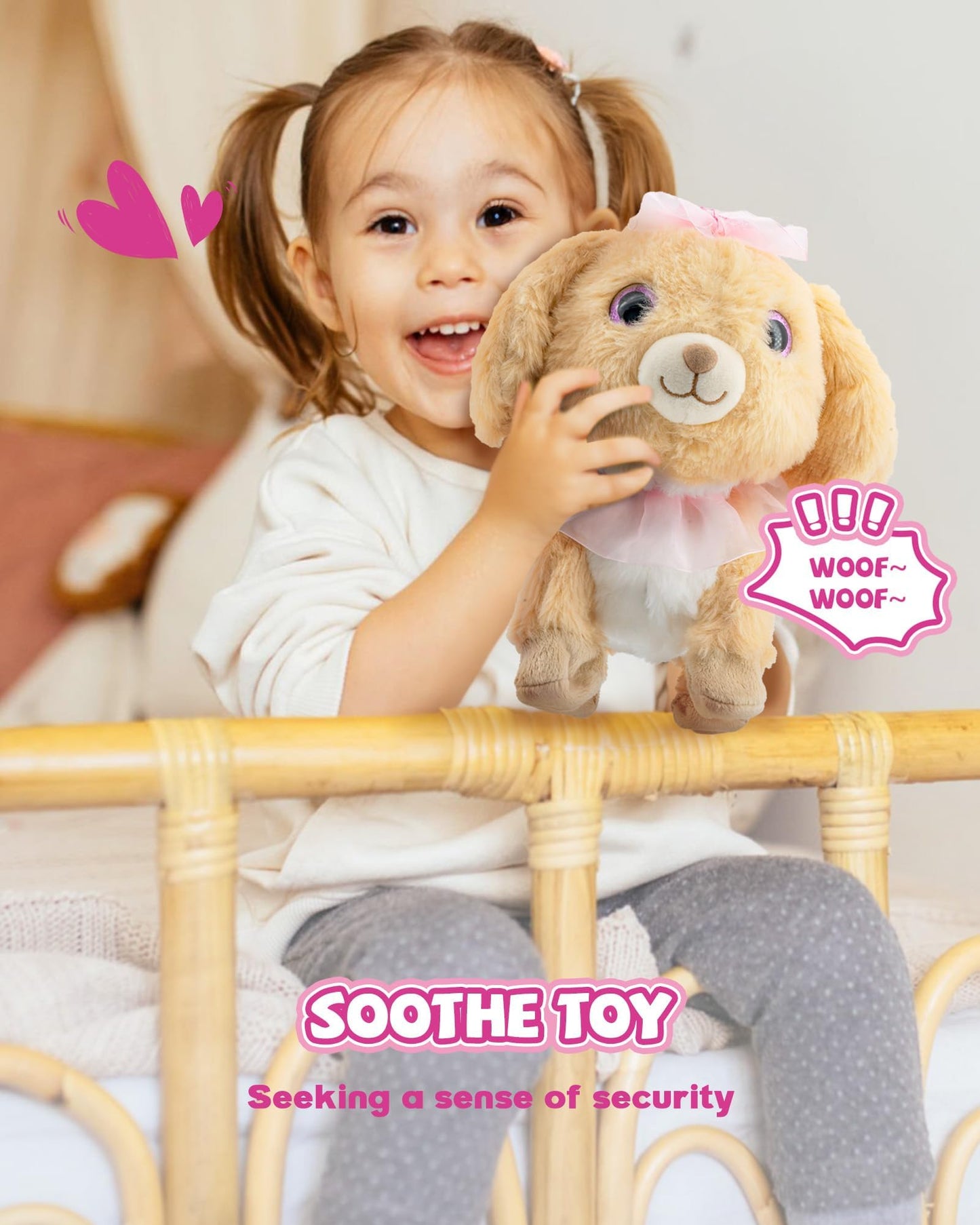 Airbition Interactive Toys Electronic Plush Dog For Girls, Pretend Play Doctor Kit With Dress Up Costume, Remote Control Puppy S