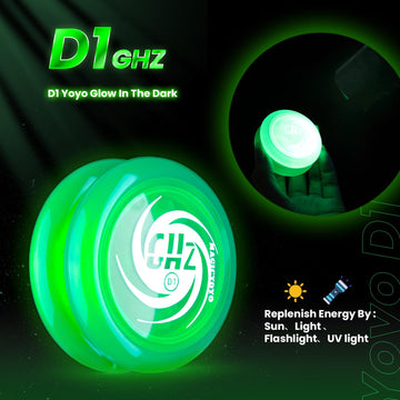 Magicyoyo D1 Ghz Looping Yoyo Glow In The Dark, Entry-Level Yoyo For Kids, Auto Return Yo-Yo For Beginner, Responsive Yo Yo For 2A Looping Trick, Kids Yoyos With 6 Yoyo Strings (Glow Green)