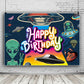 IIILUYOT UFO Theme Birthday Backdrop, Large 73'' x 50'', Scary Alien Design, Durable Material
