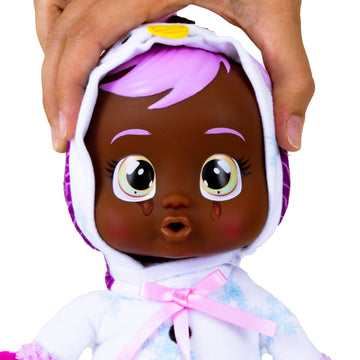 Cry Babies Tiny Cuddles Christmas Holly - 9' Baby Dolls, Cries Real Tears, White Snowman Themed Pajamas