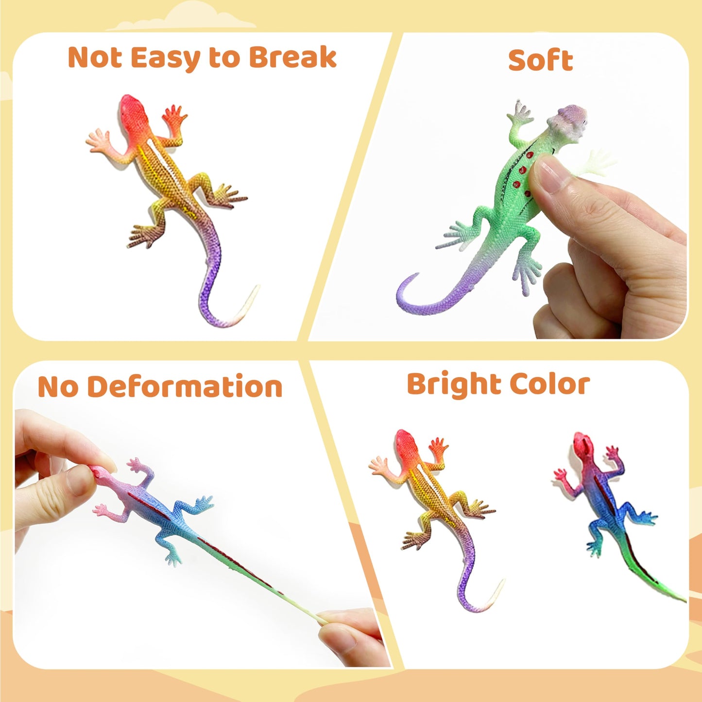 Lizard Series -16Pcs Temperature Color Changing Bath Toys,Water Table Toy For Easter Egg Fillers,Goodie Bags Fillers,Themed Part