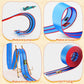 15 Ft Flexible Race Track for Kids - Portable Car Race Track Starter Set with Suction Cups  Rolls Up Easy  Compatible with 1/64 Diecast Cars  Birthday Gift for Boys & Girls Ages 3+ (Blue&Red)