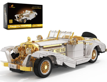 Jmbricklayer Vintage Cars Building Blocks Sets 50101, Classic K500 Sports Car Moc Model Car Kits, Ideal Gifts For Teens Adults G