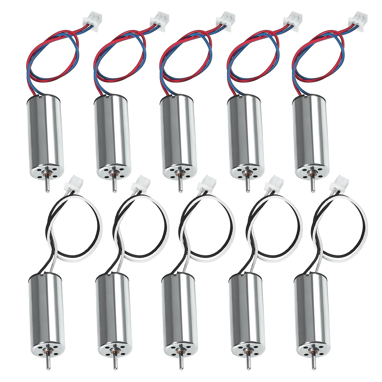 Aediko 10Pcs 8520 Brushed Motors 8.5X20Mm Motor 3-5V 0.15A 35000Rpm-50000Rpm 8520 Motor Hollow Cup Drone Motor Mini Dc Motors