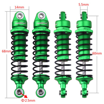 HobbyPark Aluminum Shocks Absorber Assembled (Front & Rear) Full Metal Dampers for Traxxas 1/18 LaTrax Teton Desert Prerunner, R