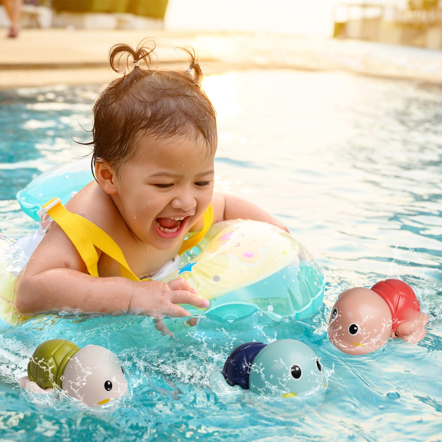 Likee Baby Bath Toys For Toddlers 1-3, Floating Wind-Up Kids Bathtub Toys For 1 2 3 4 5 6 Years Old Boy Girl Birthday , Cute Lnf