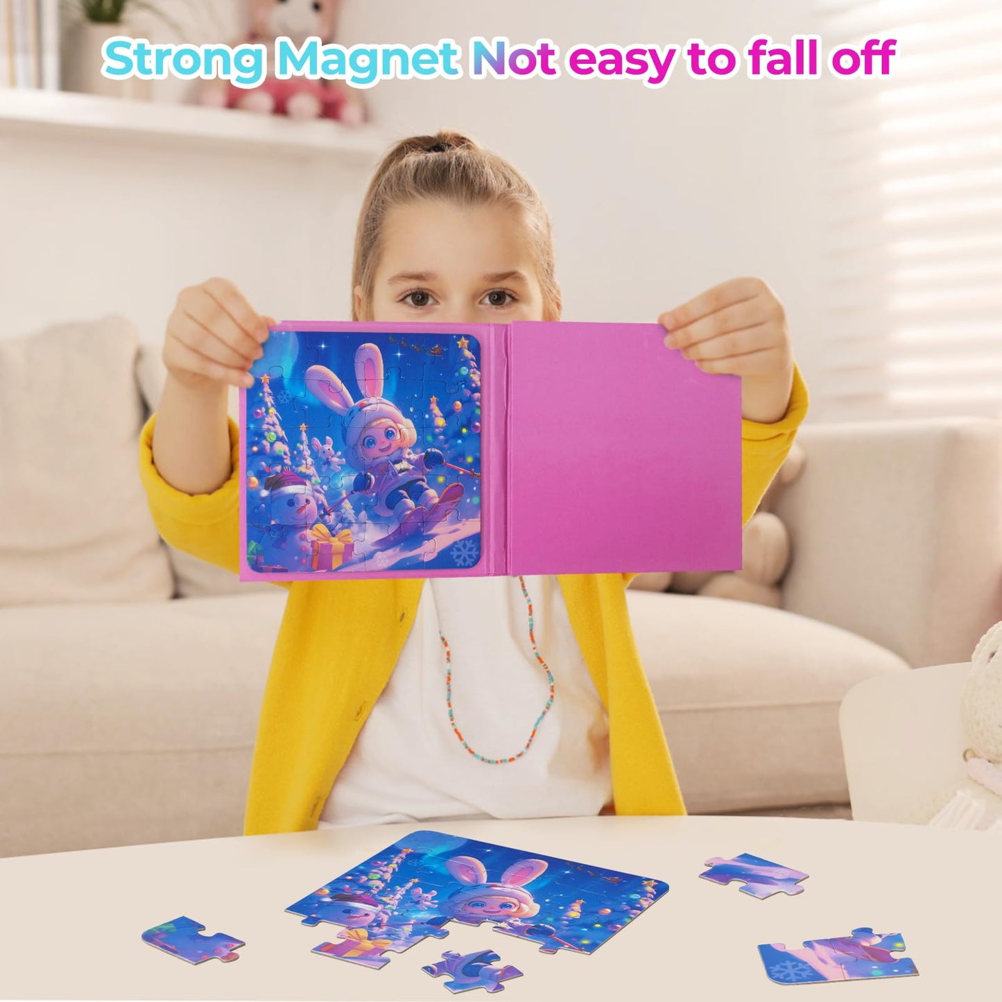 Nattork Bunny Magnetic Puzzle Book for Toddlers 3-5 Girls Boys  Travel Puzzles Game for Kids Ages 3-6  Learning Magnet with Fun for 3 4 5 6 Years Old Children Boys Girls - Gift Idea for Birthdays