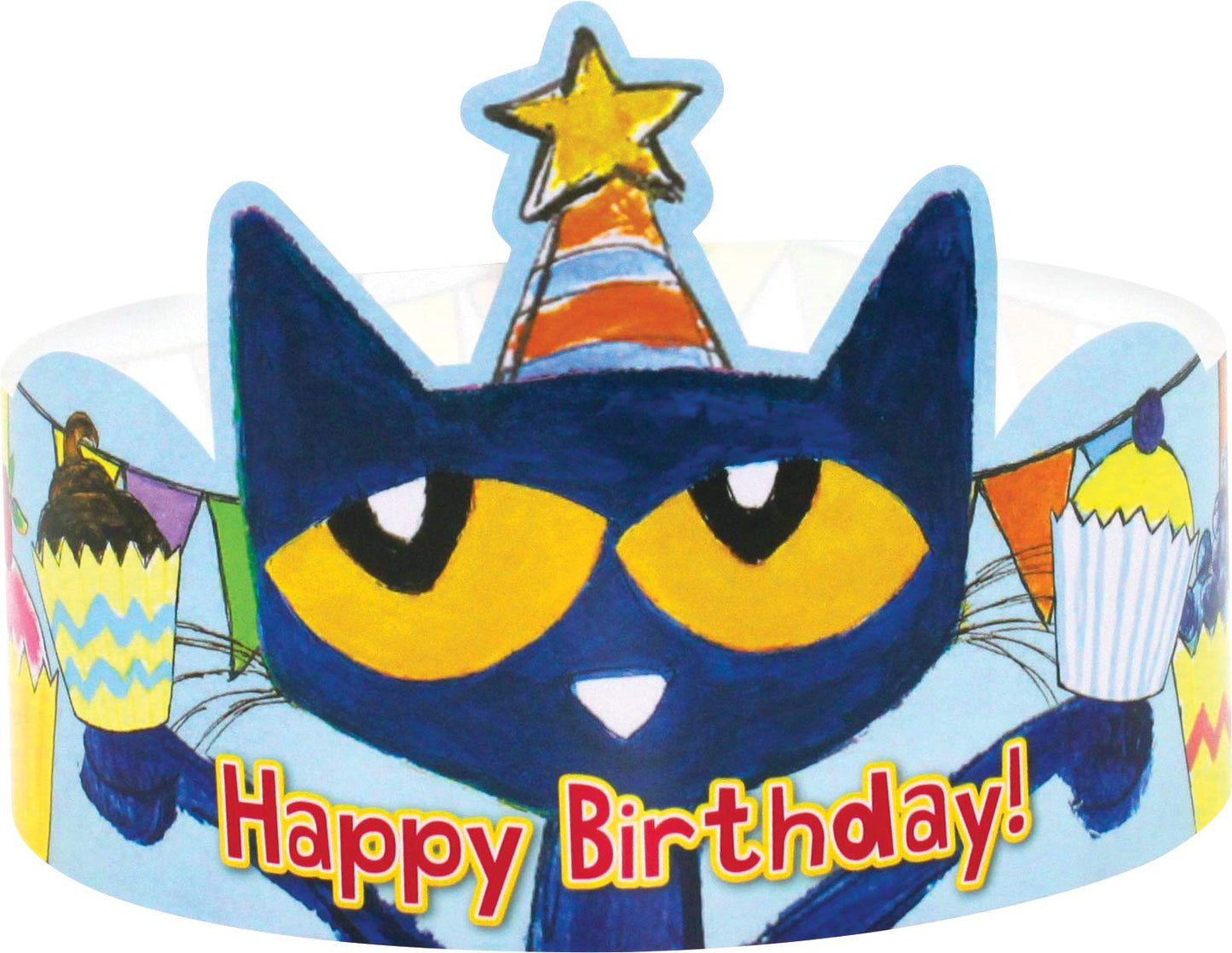 Teacher Created Resources Pete the Cat Happy Birthday Crowns, 24 x 4-3/4, Multicolor, 30/Pack (EP-62000)
