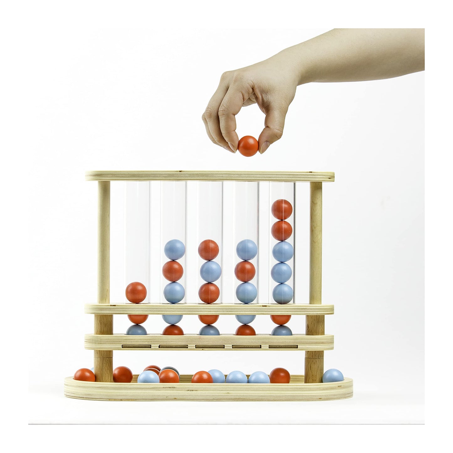 Marbles Otrio Wood Strategy-Based Board Game For Adults, Families And Kids Ages 8 & Up 16.1-Inch L X 15.9-Inch W X 2.5-Inch H