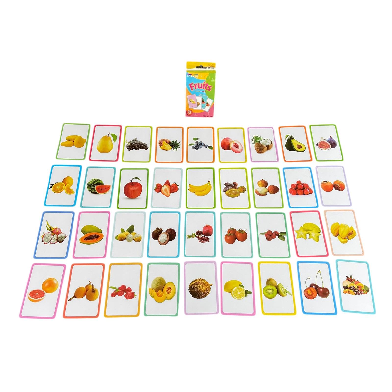 Ecomistiq36 Pieces Learning Flashcards Toddlers Toys Children Cognition Cards For Baby Fruits|Toys & Hobbies|Educational|Other E