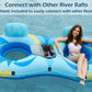 Jasonwell Inflatable River Tube Float - 2 Person Heavy Duty Pool Float, X-Large, Vinyl, Skyblue with Removable Cooler & 2 Cup Holders