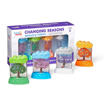 Hand2Mind Changing Seasons Sensory Tubes, Quiet Fidget Toys For Kids 3-5, Toddler Science Toys, Weather Toys, Calming Toys For Kids, Calm Down Corner Supplies, Preschool Classroom Must Haves