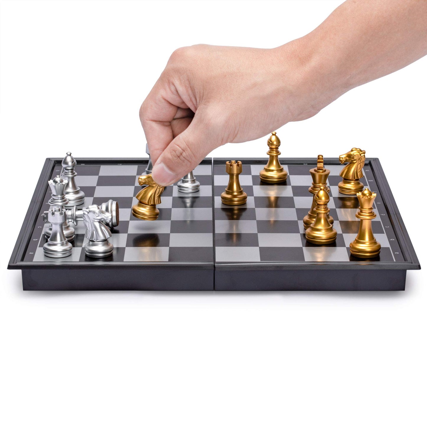 Yellow Mountain Imports Travel Magnetic Chess Set (9.8-Inch) - Folding And Portable Board Game