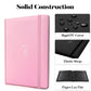 Fabmaker Trading Card Binder - 9 Pocket PU Cover Collection Book for 360 Cards  enhanced Sturdy Holder Folders  Album for YuGiOh  MTG  TCG  Game & Sports Cards  Pink