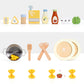 Pillowhale Pasta Food Toys, Wooden Play Kitchen Food , Play Food with Pots and Pans Playset, Kids Pretend Play Kitchen Accessori