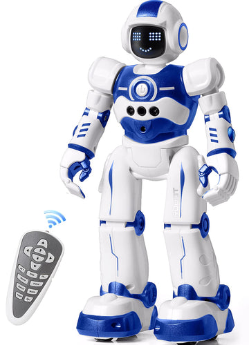 EduCuties Robot Toys for Kids,Programmable Remote Control Smart Walking Dancing Robot Toy Gift with Gesture & Sensing for Age 4 