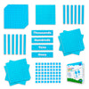 Simply Magic Jumbo Blue Magnetic Base Ten Blocks - 131+4 PCS Math Manipulatives, Foam, Medium Size, Model 20112022