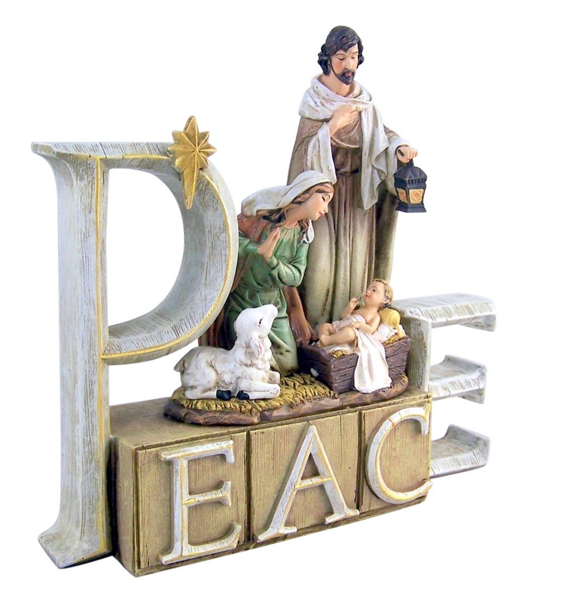 Avalon Gallery Autom Nativity Figurine-Peace (8.25'), White