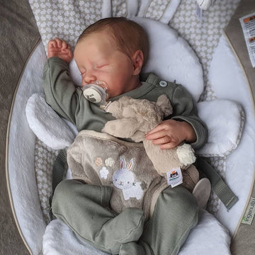 Jizhi Lifelike Reborn Baby Dolls Boy - 17-Inch Soft Body Realistic-Newborn Full Body Vinyl Real Life Baby Dolls With Toy Accessories For Kids Age 3 4 5 6 7 +