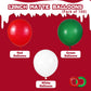 100 Pcs Christmas Red Green Balloons 12 Inch Red Green And White Latex Balloons With 65Ft Ribbon For Christmas Birthday Baby Sho